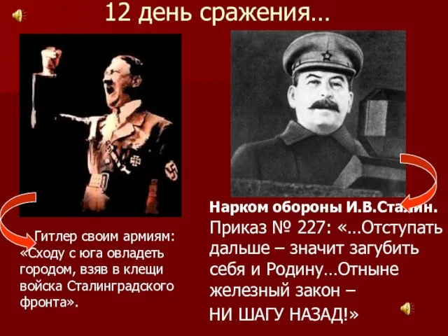 12 день сражения… Гитлер своим армиям: «Сходу с юга овладеть городом, взяв