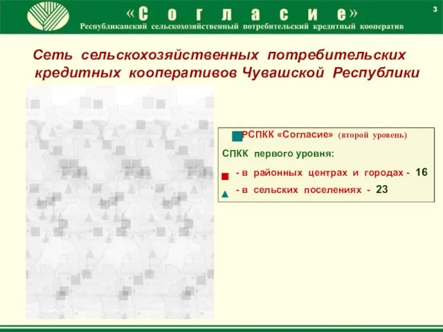 Сеть сельскохозяйственных потребительских кредитных кооперативов Чувашской Республики 3 РСПКК «Согласие» (второй уровень)