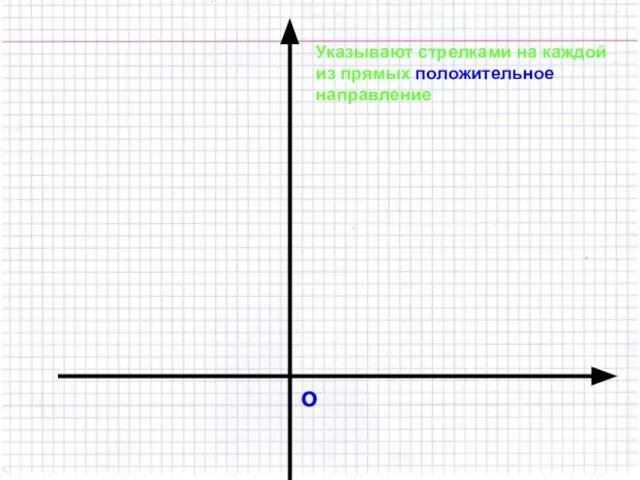 о Указывают стрелками на каждой из прямых положительное направление