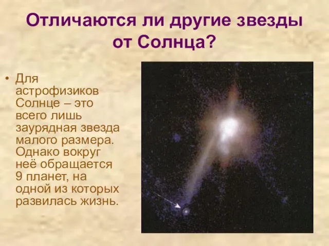 Отличаются ли другие звезды от Солнца? Для астрофизиков Солнце – это всего