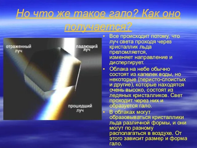 Но что же такое гало? Как оно получается? Все происходит потому, что