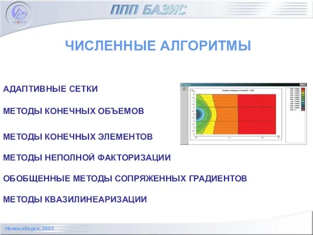 АДАПТИВНЫЕ СЕТКИ МЕТОДЫ КОНЕЧНЫХ ОБЪЕМОВ МЕТОДЫ КОНЕЧНЫХ ЭЛЕМЕНТОВ МЕТОДЫ НЕПОЛНОЙ ФАКТОРИЗАЦИИ ОБОБЩЕННЫЕ