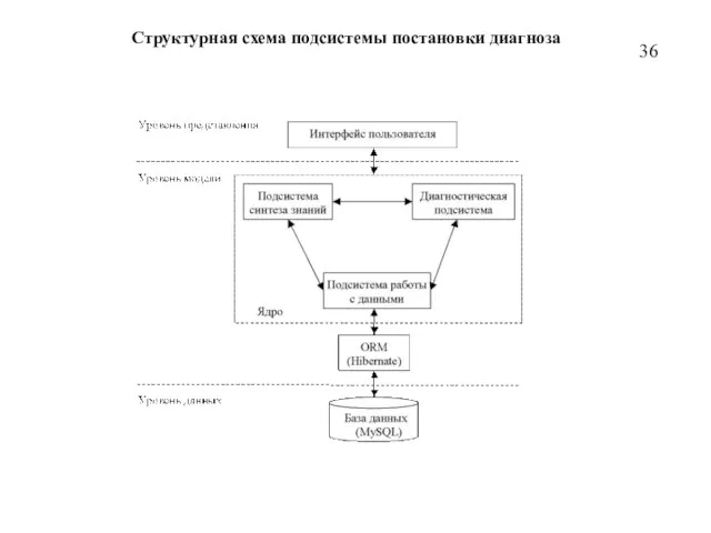 Структурная схема подсистемы постановки диагноза 36