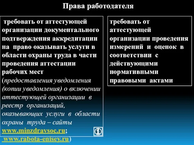 Права работодателя требовать от аттестующей организации документального подтверждения аккредитации на право оказывать