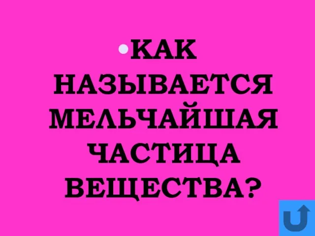 КАК НАЗЫВАЕТСЯ МЕЛЬЧАЙШАЯ ЧАСТИЦА ВЕЩЕСТВА?