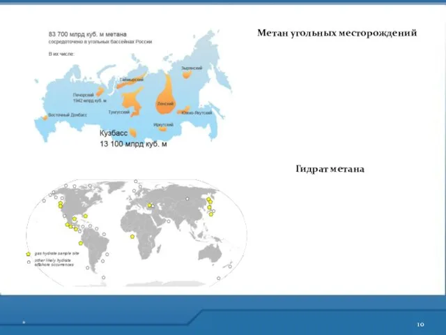 * Метан угольных месторождений Гидрат метана