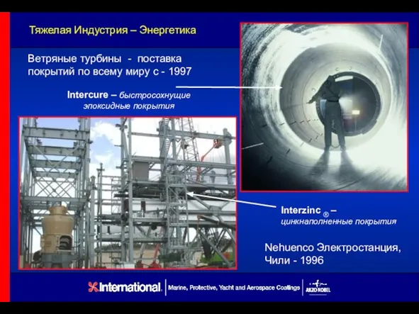 Тяжелая Индустрия – Энергетика Ветряные турбины - поставка покрытий по всему миру