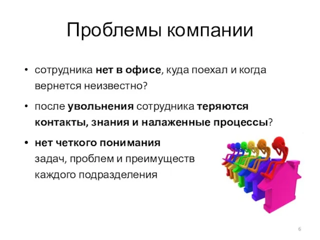 Проблемы компании сотрудника нет в офисе, куда поехал и когда вернется неизвестно?