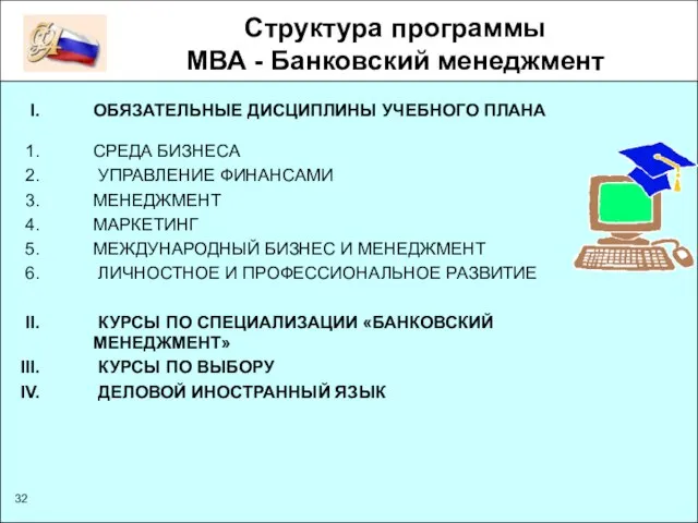 ОБЯЗАТЕЛЬНЫЕ ДИСЦИПЛИНЫ УЧЕБНОГО ПЛАНА СРЕДА БИЗНЕСА УПРАВЛЕНИЕ ФИНАНСАМИ МЕНЕДЖМЕНТ МАРКЕТИНГ МЕЖДУНАРОДНЫЙ БИЗНЕС