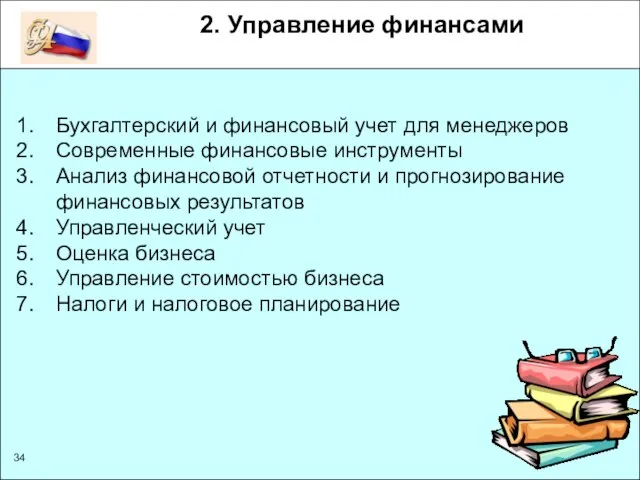 2. Управление финансами Бухгалтерский и финансовый учет для менеджеров Современные финансовые инструменты