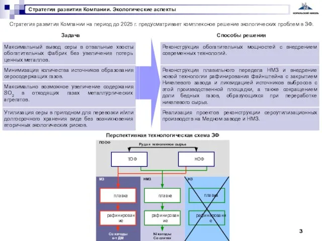 Стратегия развития Компании на период до 2025 г. предусматривает комплексное решение экологических