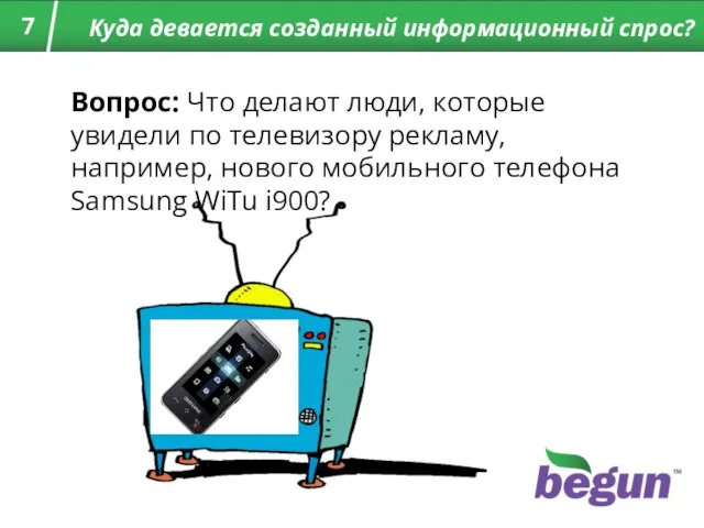 Куда девается созданный информационный спрос? Вопрос: Что делают люди, которые увидели по