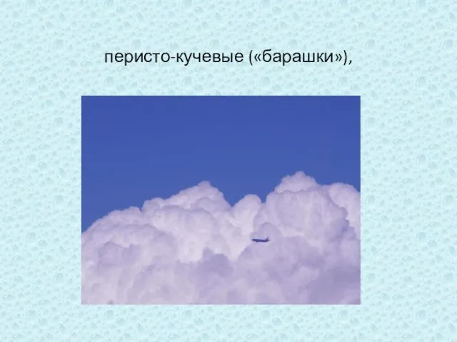 перисто-кучевые («барашки»),