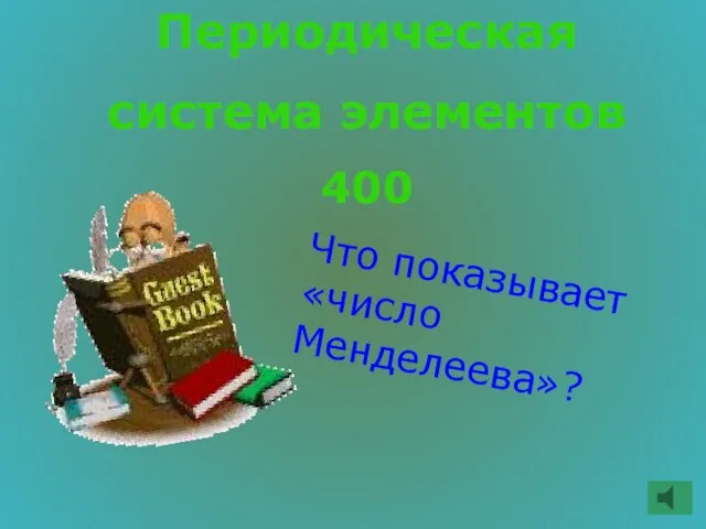 Периодическая система элементов 400 Что показывает «число Менделеева»?