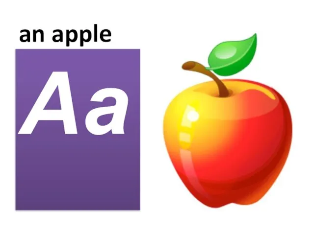 an apple Aa