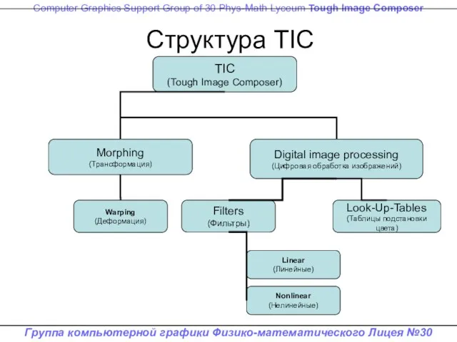 Структура TIC TIC (Tough Image Composer) Digital image processing (Цифровая обработка изображений)