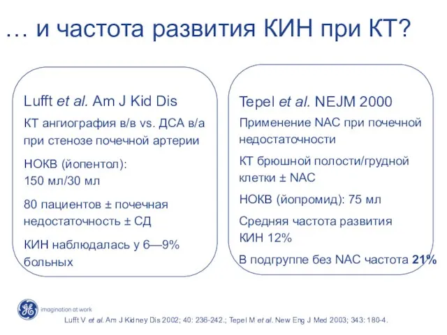 … и частота развития КИН при КТ? Lufft et al. Am J