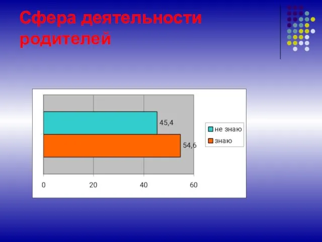 Сфера деятельности родителей