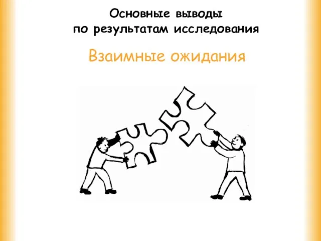 Взаимные ожидания Основные выводы по результатам исследования