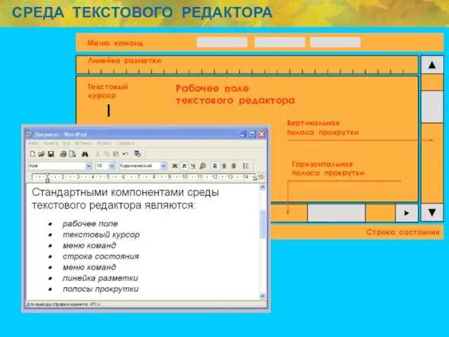 СРЕДА ТЕКСТОВОГО РЕДАКТОРА