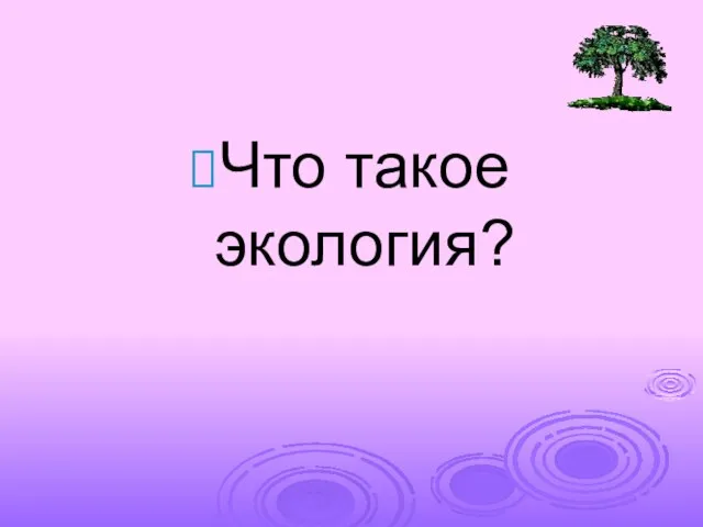 Что такое экология?