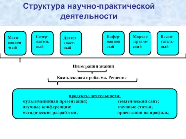 Структура научно-практической деятельности