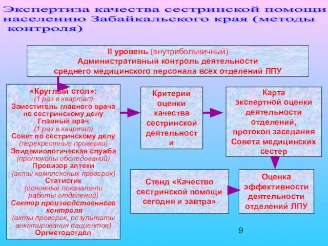 Экспертиза качества сестринской помощи населению Забайкальского края (методы контроля) II уровень (внутрибольничный)