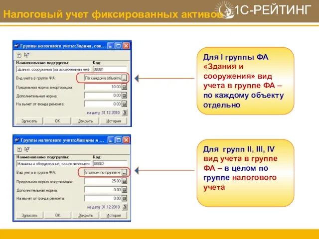 Налоговый учет фиксированных активов