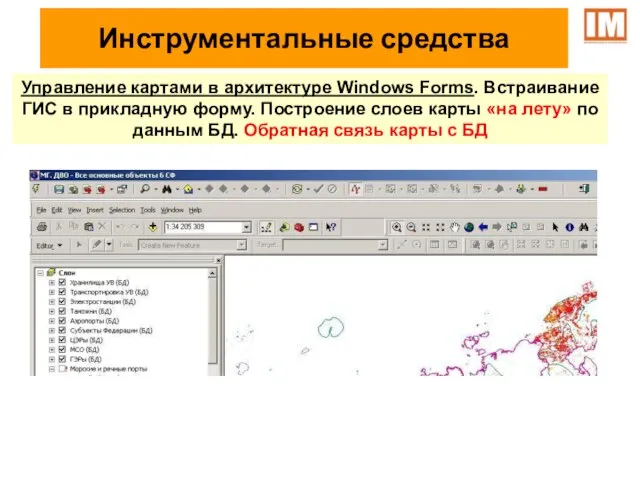 Управление картами в архитектуре Windows Forms. Встраивание ГИС в прикладную форму. Построение