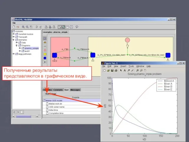 Полученные результаты представляются в графическом виде.