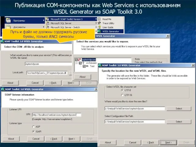 Публикация COM-компоненты как Web Services с использованием WSDL Generator из SOAP Toolkit