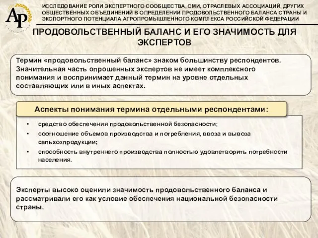 ИССЛЕДОВАНИЕ РОЛИ ЭКСПЕРТНОГО СООБЩЕСТВА, СМИ, ОТРАСЛЕВЫХ АССОЦИАЦИЙ, ДРУГИХ ОБЩЕСТВЕННЫХ ОБЪЕДИНЕНИЙ В ОПРЕДЕЛЕНИИ