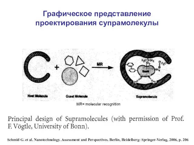 Графическое представление проектирования супрамолекулы Schmid G. et al. Nanotechnology. Assessment and Perspectives.