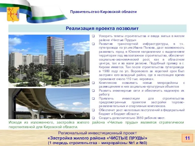 Правительство Кировской области Ускорить темпы строительства и ввода жилья в жилом районе