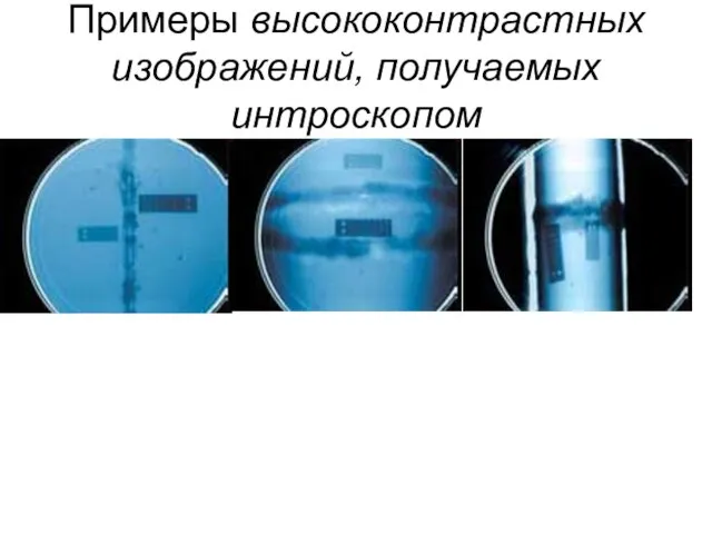 Примеры высококонтрастных изображений, получаемых интроскопом