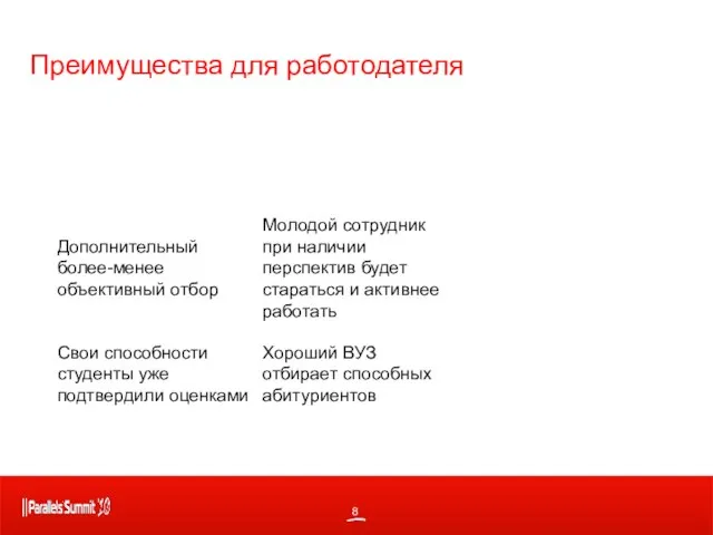 Преимущества для работодателя