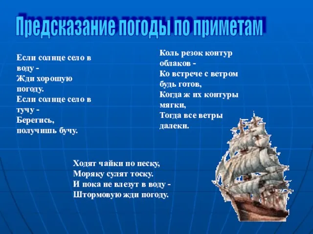 Предсказание погоды по приметам Если солнце село в воду - Жди хорошую