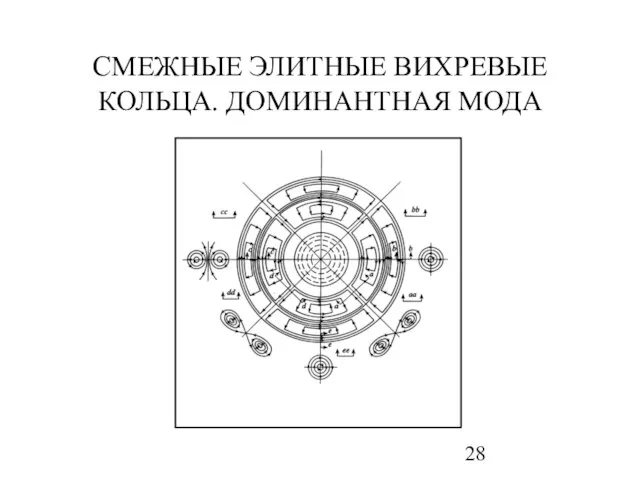 СМЕЖНЫЕ ЭЛИТНЫЕ ВИХРЕВЫЕ КОЛЬЦА. ДОМИНАНТНАЯ МОДА