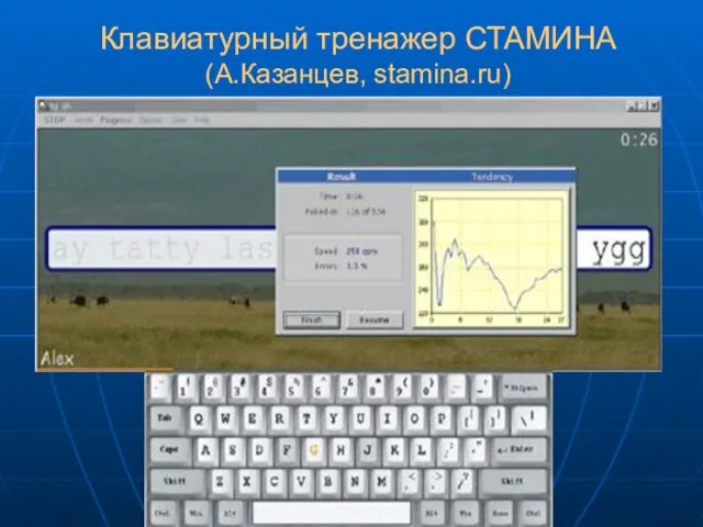 Клавиатурный тренажер СТАМИНА (А.Казанцев, stamina.ru)