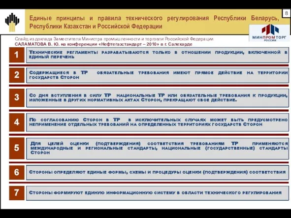 Единые принципы и правила технического регулирования Республики Беларусь, Республики Казахстан и Российской