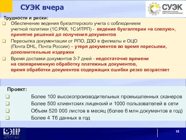 Проект: Более 100 высокопроизводительных промышленных сканеров Более 500 клиентских лицензий и 1000