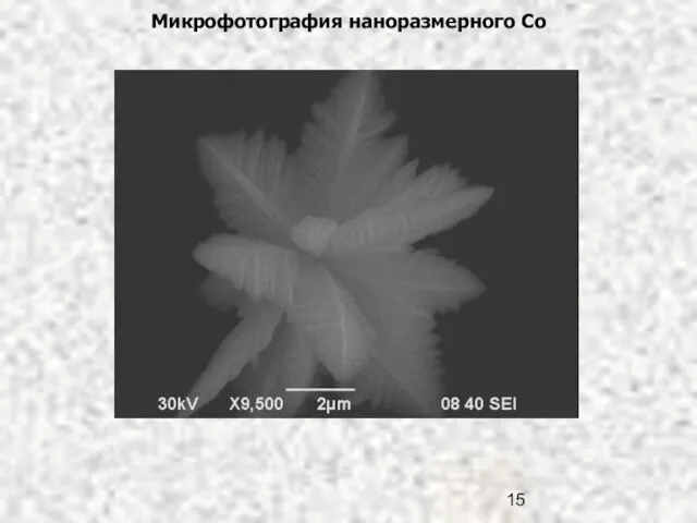 Микрофотография наноразмерного Со