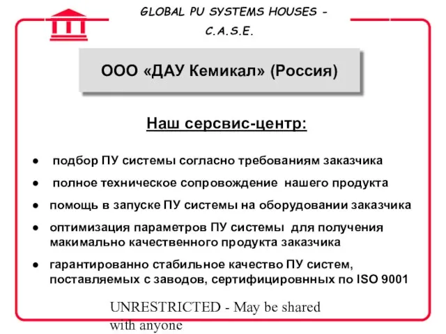 UNRESTRICTED - May be shared with anyone ООО «ДАУ Кемикал» (Россия) Наш