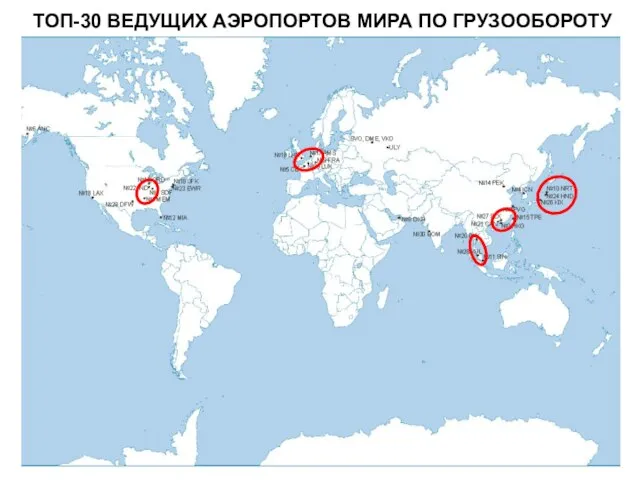 ТОП-30 ВЕДУЩИХ АЭРОПОРТОВ МИРА ПО ГРУЗООБОРОТУ