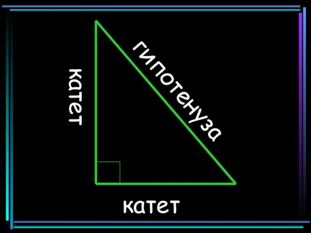 катет катет гипотенуза