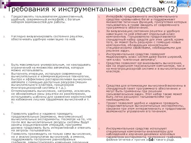 Требования к инструментальным средствам (2) Предоставлять пользователям дружественный, удобный, современный интерфейс с