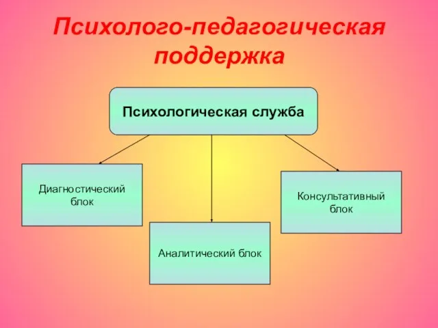 Психолого-педагогическая поддержка