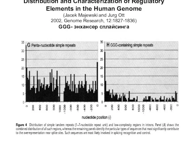 Distribution and Characterization of Regulatory Elements in the Human Genome (Jacek Majewski