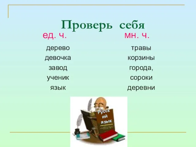 Проверь себя дерево девочка завод ученик язык травы корзины города, сороки деревни