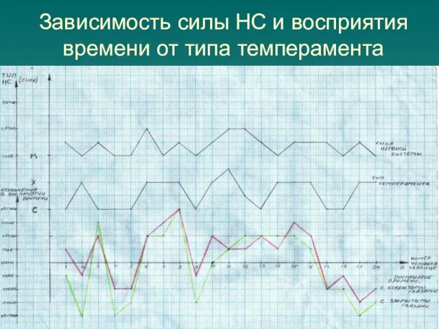 Зависимость силы НС и восприятия времени от типа темперамента